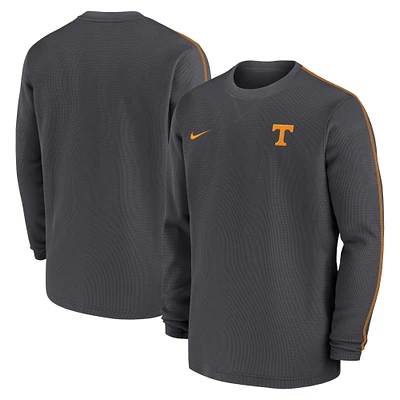 Men's Nike Anthracite Tennessee Volunteers 2024 Sideline Coaches Long Sleeve Top