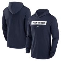 Men's Nike Navy Penn State Nittany Lions 2024 Sideline Hoodie Performance Long Sleeve T-Shirt