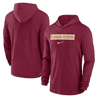 Men's Nike Garnet Florida State Seminoles 2024 Sideline Hoodie Performance Long Sleeve T-Shirt