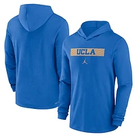 Men's Jordan Brand Light Blue UCLA Bruins 2024 Sideline Hoodie Performance Long Sleeve T-Shirt