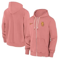 Men's Nike  Heather Cardinal USC Trojans 2024 Sideline Player Performance Full-Zip Hoodie Sweatshirt