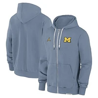 Men's Jordan Brand  Blue Michigan Wolverines 2024 Sideline Player Performance Full-Zip Hoodie Sweatshirt