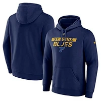 Men's Fanatics  Navy St. Louis Blues Authentic Pro Core Primary Fleece Pullover Hoodie