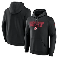 Men's Fanatics  Black New Jersey Devils Authentic Pro Core Primary Fleece Pullover Hoodie