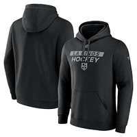 Men's Fanatics  Black Los Angeles Kings Authentic Pro Core Primary Fleece Pullover Hoodie