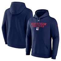 Men's Fanatics  Navy New York Rangers Authentic Pro Core Primary Fleece Pullover Hoodie