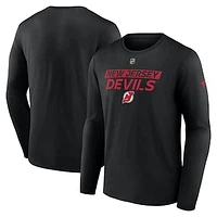 Men's Fanatics New Jersey Devils Authentic Pro Core Primary Long Sleeve T-Shirt