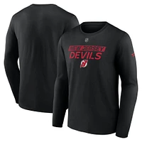 Men's Fanatics New Jersey Devils Authentic Pro Core Primary Long Sleeve T-Shirt