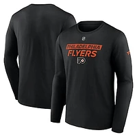 Men's Fanatics  Black Philadelphia Flyers Authentic Pro Core Primary Long Sleeve T-Shirt