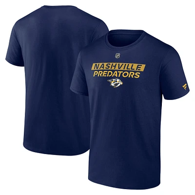 Men's Fanatics  Navy Nashville Predators Authentic Pro Core Primary T-Shirt