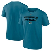 Men's Fanatics  Teal San Jose Sharks Authentic Pro Core Primary T-Shirt