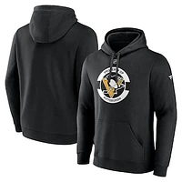 Men's Fanatics  Black Pittsburgh Penguins Authentic Pro Core Secondary Fleece Pullover Hoodie