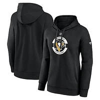 Women's Fanatics  Black Pittsburgh Penguins Authentic Pro Core Secondary Fleece Pullover Hoodie