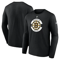 Men's Fanatics Black Boston Bruins Authentic Pro Core Secondary Long Sleeve T-Shirt