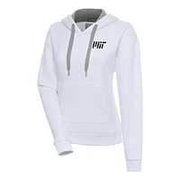 Women's Antigua  White MIT Engineers Victory Pullover Hoodie