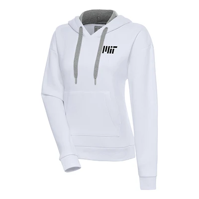 Women's Antigua  White MIT Engineers Victory Pullover Hoodie
