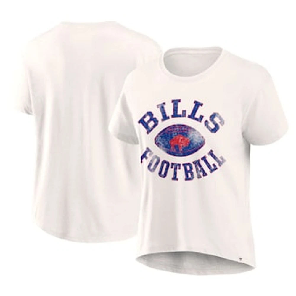 Women's Fanatics Cream Buffalo Bills Football Home Fashion T-Shirt