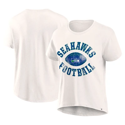 Women's Fanatics Cream Seattle Seahawks Football Home Fashion T-Shirt