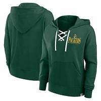 Women's Fanatics Green Bay Packers Blitz Left Lace-Up Pullover Hoodie