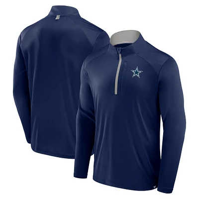 Men's Fanatics Navy Dallas Cowboys Defender Quarter-Zip Jacket