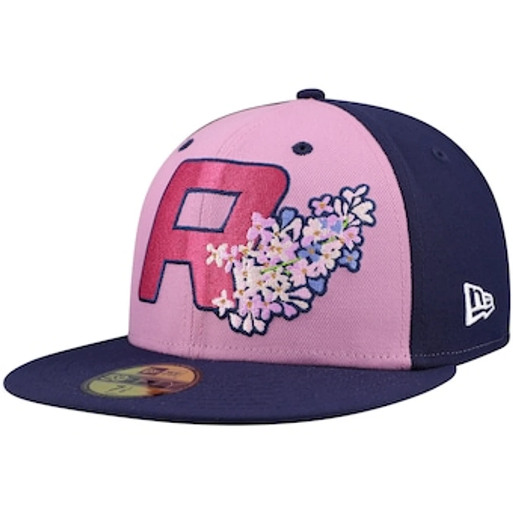 Men's New Era Purple Rochester Red Wings Theme Night Lilac 59FIFTY Fitted Hat