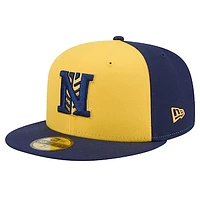 Men's New Era Yellow Nashville Sounds Theme Night Brewskis 59FIFTY Fitted Hat