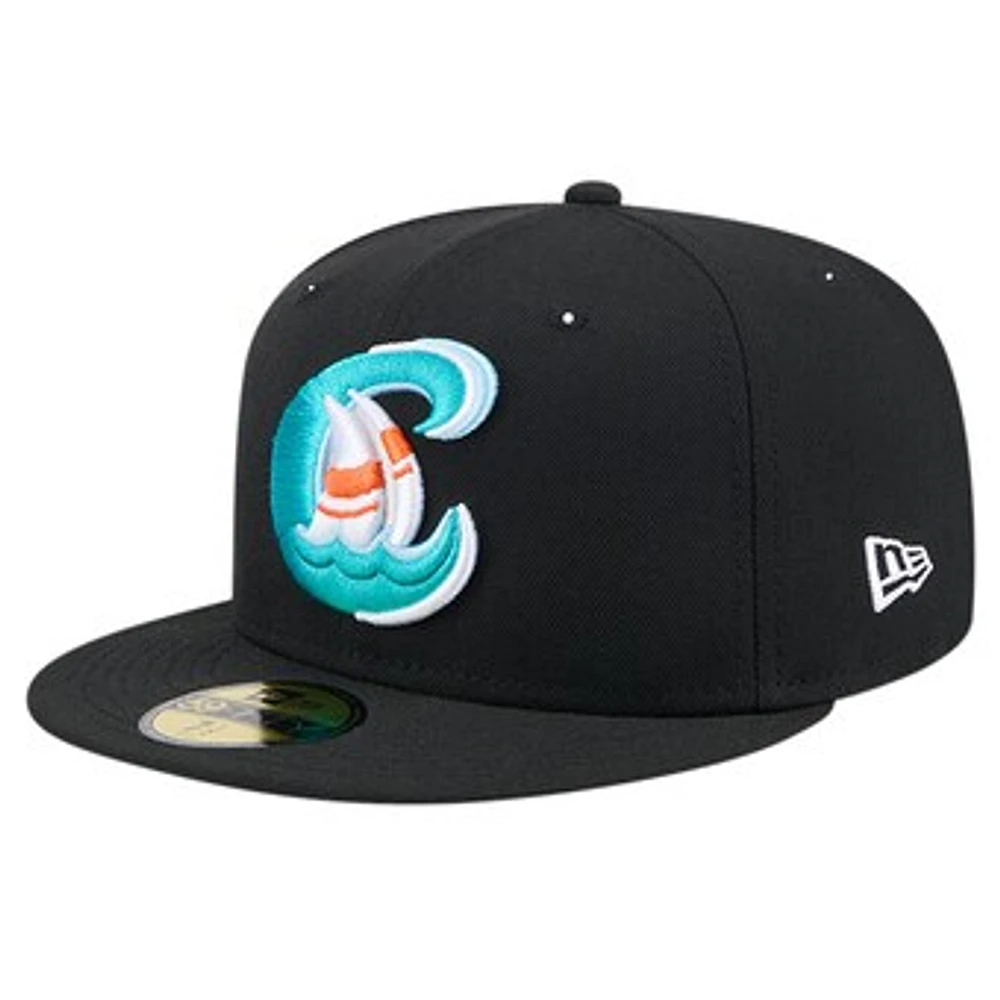 Men's New Era Black Bowie Baysox Theme Night Chesapeake 59FIFTY Fitted Hat