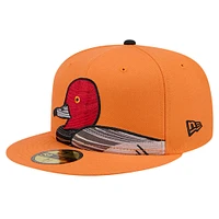 Men's New Era Orange Aberdeen IronBirds Theme Night Decoys 59FIFTY Fitted Hat