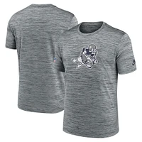 Men's Nike Gray Dallas Cowboys Sideline Velocity Throwback Logo Performance T-Shirt