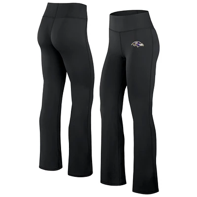 Women's Fanatics Black Baltimore Ravens Maxed Out Flare Leggings