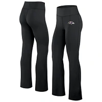 Women's Fanatics Black Baltimore Ravens Maxed Out Flare Leggings