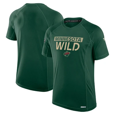 Men's Fanatics Green Minnesota Wild Authentic Pro Rink Tech T-Shirt