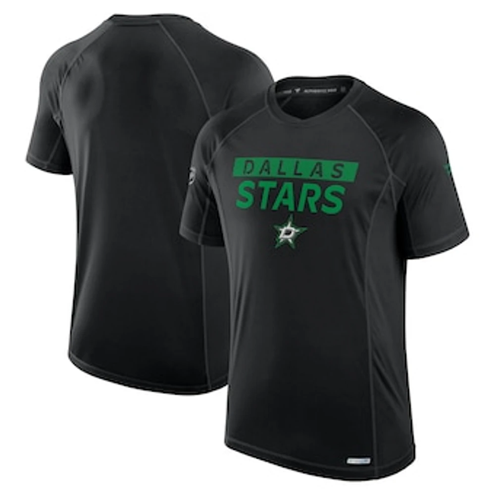 Men's Fanatics Black Dallas Stars Authentic Pro Rink Tech T-Shirt