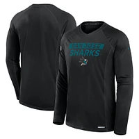 Men's Fanatics Black San Jose Sharks Authentic Pro Rink Tech Long Sleeve T-Shirt