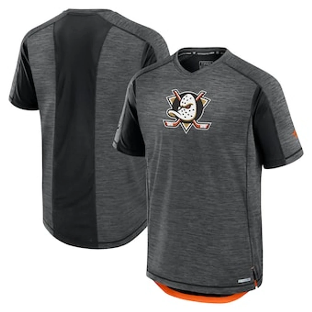 Men's Fanatics Black Anaheim Ducks Authentic Pro Rink Tech T-Shirt