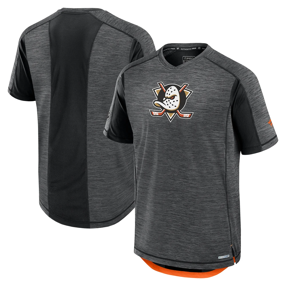 Men's Fanatics Black Anaheim Ducks Authentic Pro Rink Tech T-Shirt