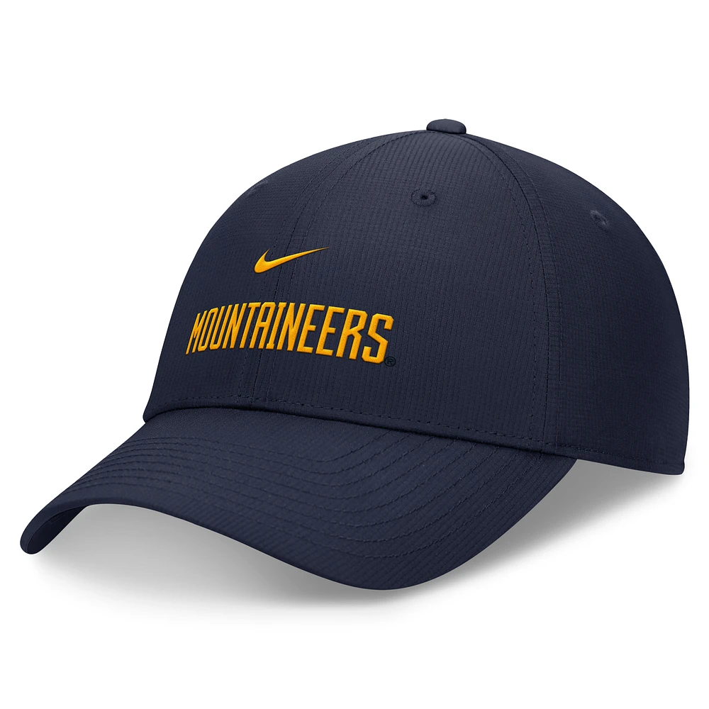 Men's Nike Navy West Virginia Mountaineers 2024/25 On-Field Club Performance Adjustable Hat