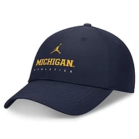 Men's Jordan Brand Navy Michigan Wolverines 2024/25 On-Field Club Performance Adjustable Hat