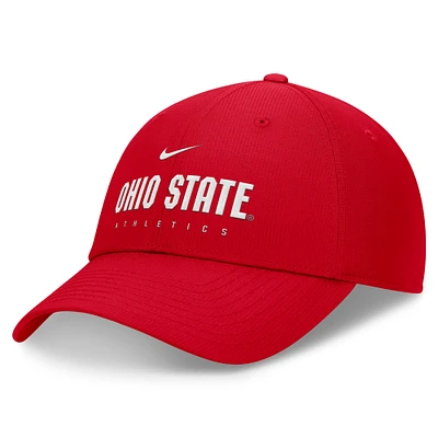 Men's Nike Scarlet Ohio State Buckeyes 2024/25 On-Field Club Performance Adjustable Hat