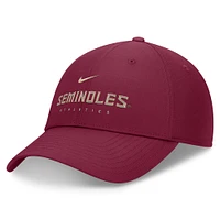 Men's Nike Garnet Florida State Seminoles 2024/25 On-Field Club Performance Adjustable Hat