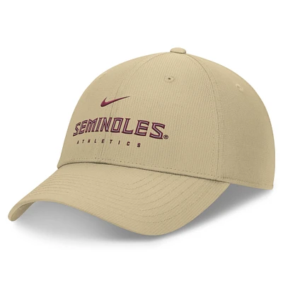 Men's Nike Gold Florida State Seminoles 2024/25 On-Field Club Performance Adjustable Hat