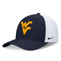 Men's Nike Navy West Virginia Mountaineers On-Field Rise Futura Performance Flex Hat