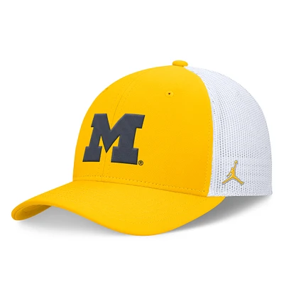 Men's Jordan Brand Maize Michigan Wolverines On-Field Rise Futura Performance Flex Hat