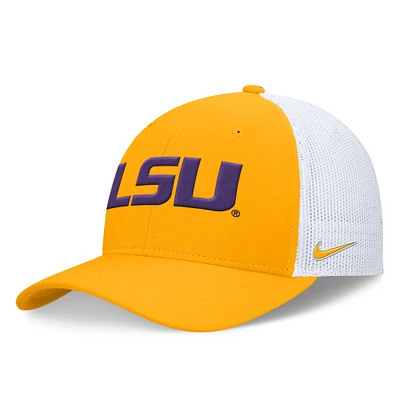 Men's Nike Gold LSU Tigers On-Field Rise Futura Performance Flex Hat