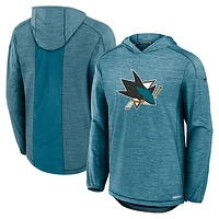 Men's Fanatics  Teal San Jose Sharks Authentic Pro Rink Lightweight Pullover Hoodie