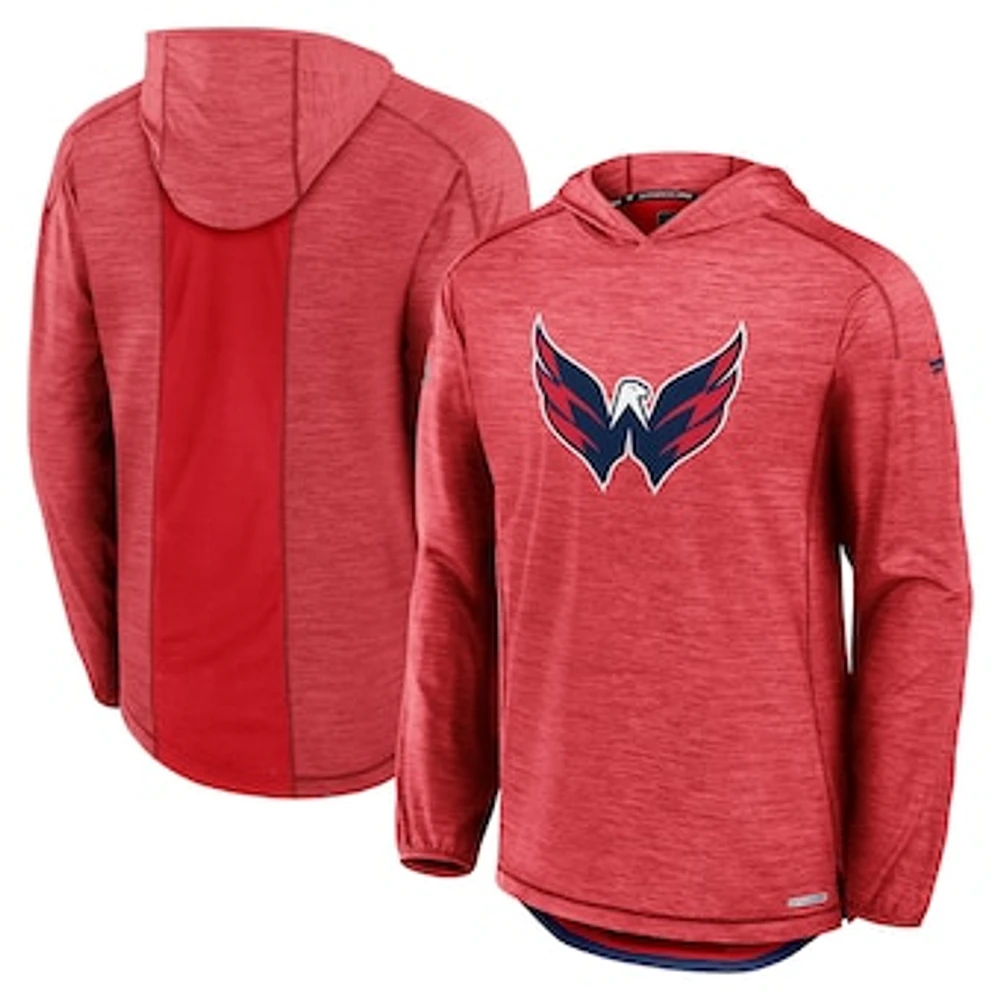 Men's Fanatics  Red Washington Capitals Authentic Pro Rink Lightweight Pullover Hoodie