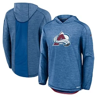 Men's Fanatics  Blue Colorado Avalanche Authentic Pro Rink Lightweight Pullover Hoodie