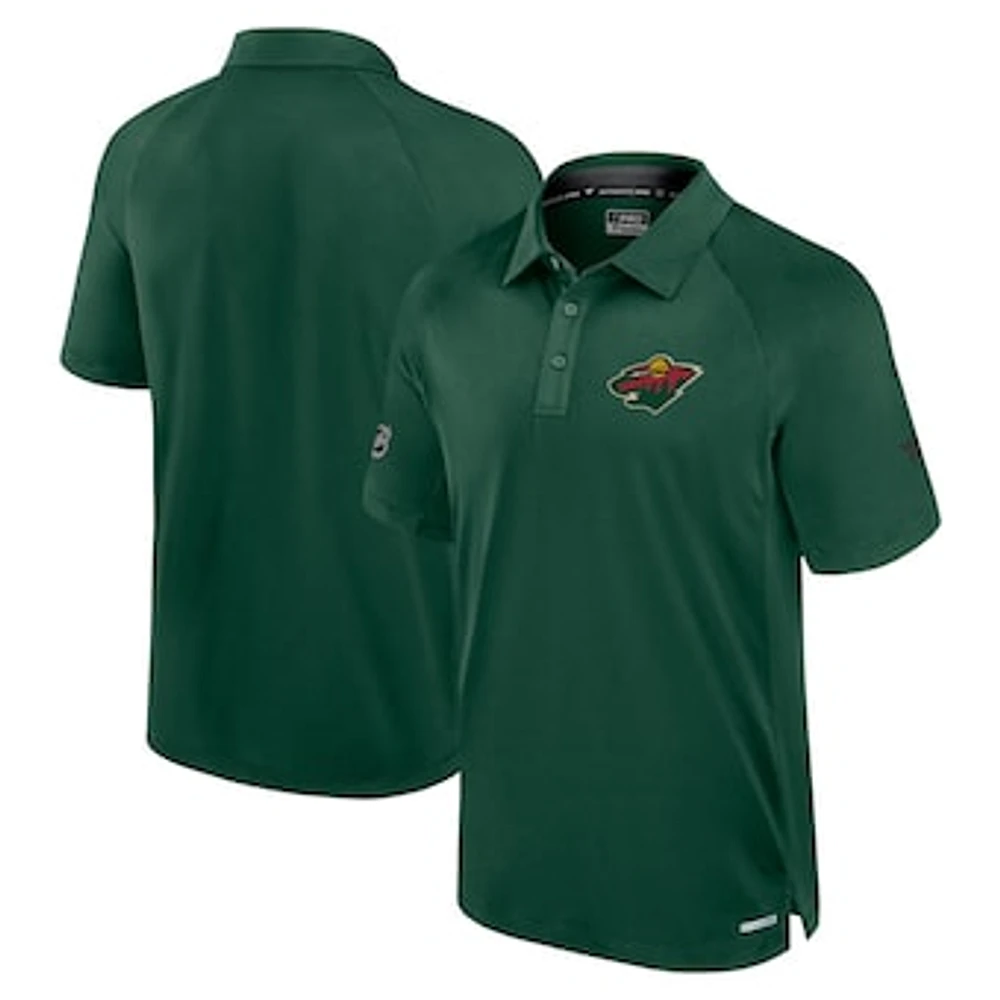 Men's Fanatics  Green Minnesota Wild Authentic Pro Rink Polo