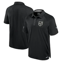 Men's Fanatics  Black Los Angeles Kings Authentic Pro Rink Polo