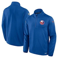 Men's Fanatics  Royal New York Islanders Authentic Pro Rink Quarter-Zip Jacket